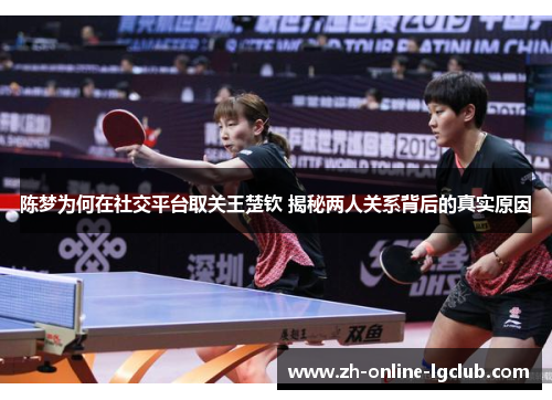 陈梦为何在社交平台取关王楚钦 揭秘两人关系背后的真实原因